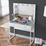 Hanah Home Mesa de Maquillaje con 10 focos, Blanca